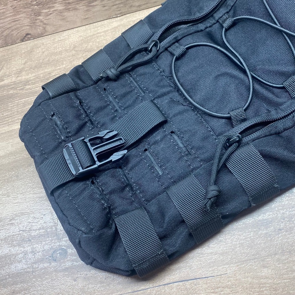 Unbranded MOLLE Utility Pouch Tactical Dump Bag Black OS Synthetic‎ Gear Storage - Picture 6 of 9